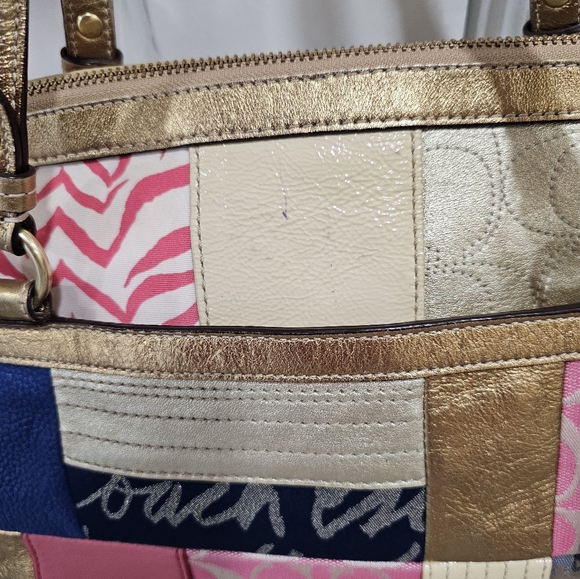 Coach the patchwork F17164 multi color satchel bag - Picture 8 of 14